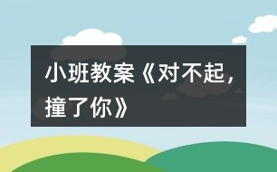小班教案《對不起，撞了你》