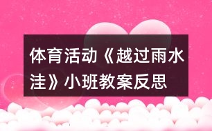 體育活動(dòng)《越過雨水洼》小班教案反思