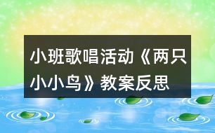小班歌唱活動(dòng)《兩只小小鳥(niǎo)》教案反思