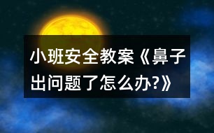 小班安全教案《鼻子出問(wèn)題了,怎么辦?》反思