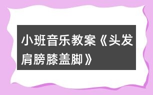 小班音樂教案《頭發(fā)、肩膀、膝蓋、腳》
