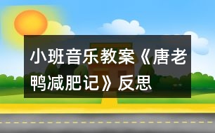 小班音樂(lè)教案《唐老鴨減肥記》反思