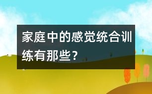 家庭中的感覺統(tǒng)合訓(xùn)練有那些？