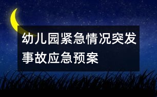 幼兒園緊急情況、突發(fā)事故應(yīng)急預(yù)案