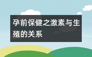 孕前保健之激素與生殖的關系