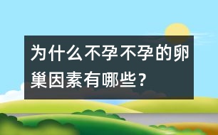 為什么不孕：不孕的卵巢因素有哪些？