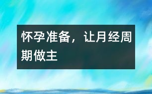 懷孕準備，讓月經周期做主
