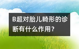 B超對胎兒畸形的診斷有什么作用？