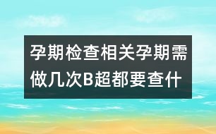 孕期檢查相關(guān)：孕期需做幾次B超都要查什么？