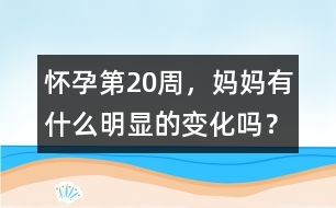 懷孕第20周，媽媽有什么明顯的變化嗎？