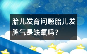 胎兒發(fā)育問題：胎兒發(fā)脾氣是缺氧嗎？