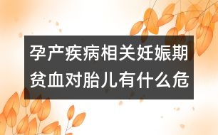 孕產疾病相關：妊娠期貧血對胎兒有什么危害？