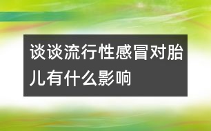 談?wù)劻餍行愿忻皩μ河惺裁从绊?></p>
<p> 流感是冬春季節(jié)流行的常見病,輕癥僅有鼻塞、流清涕、頭痛和咳嗽,重癥高熱、四肢酸痛,甚至引起其它并發(fā)癥。因為妊娠期間特有的免疫耐受性使孕婦對疾病的抵抗力較一般人群低,是流感的易感人群。孕婦患流感出現(xiàn)并發(fā)癥的機率較一般人群高,由于妊娠期用藥受限,致使流感有時不能及時控制。</p><p> 孕婦患流感時,對胚胎或胎兒可能有以下影響:</p><p> 1、流產(chǎn)、早產(chǎn)、死胎發(fā)生率高對流產(chǎn)的胎兒組織進行分離培養(yǎng),發(fā)現(xiàn)死胎的許多重要器官里都生存著大量的病毒,正是這些病毒破壞了胎兒組織的正常發(fā)育,帶來致命的損害。被感染的胎兒月齡愈小,出現(xiàn)的危害則愈大。另外,流感可引起高熱、毒血癥、缺氧、脫水、酸中毒,這些情況可能給母體以巨大的損傷,也可能影響胎盤,影響胎兒的血液循環(huán)和氧氣供應(yīng),最終影響胎兒的發(fā)育。</p><p> 2、導(dǎo)致胎兒畸形動物實驗表明:在胎兒前神經(jīng)管閉合階段如果母體高熱,可致無腦兒發(fā)生。在人體亦有類似報道,所以妊娠前3月內(nèi)嚴(yán)重的病毒感冒、高熱、胎兒畸形的發(fā)生率高。</p><p> 3、對新生兒的危害如果母親在產(chǎn)前患流感,很容易把病毒傳染給胎兒,而致新生兒的發(fā)病,后者發(fā)病迅速,往往有并發(fā)癥,而且極易惡化。</p><p> 孕期尤其妊娠早期患流感可能對胚胎或胎兒有致命影響,所以孕婦要特別注意預(yù)防流感。孕婦預(yù)防流感應(yīng)該從以下幾個方面入手:</p><p> 1、孕婦要盡量避免去擁擠、熱鬧、人多的公共場所,因為一方面這些地方空氣污濁,影響胎兒的氧氣供應(yīng);另一方面,公共場所病原微生物的密度遠(yuǎn)遠(yuǎn)高于其它地區(qū),尤其在流感流行期間,而孕婦抵抗力差,很容易傳染上疾病。</p><p> 2、外出時應(yīng)戴口罩,常用淡鹽水漱口,室內(nèi)要注意空氣流通,保持清潔,如周圍有流感病人應(yīng)給予室內(nèi)空氣消毒。</p><p> 3、生活要有規(guī)律,不要過于勞累,應(yīng)保證睡眠每天在10小時左右,飲食多樣化,不要偏食,多食新鮮蔬菜水果以及足量蛋白質(zhì)食物。</p><p> 4、加強體育鍛煉,多做戶外活動,多曬太陽,提高機體對氣候變化的適應(yīng)性。</p><p> 為了提高我國的人口素質(zhì),防止出生缺陷,對于能引起高熱及其它并發(fā)癥的流感,應(yīng)特別給予注意。尤其在妊娠早期,胎兒的器官及神經(jīng)系統(tǒng)處在分化、發(fā)育階段,應(yīng)高度警惕先天發(fā)育異常的發(fā)生?! ?蔡艷) </p> </div>
</div>
</div>
<div id=