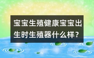 寶寶生殖健康：寶寶出生時生殖器什么樣？