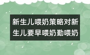 新生兒喂奶策略：對新生兒要早喂奶勤喂奶