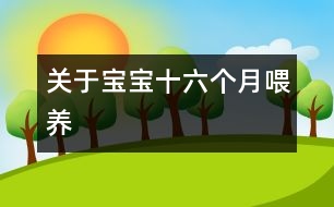 關于寶寶十六個月喂養(yǎng)