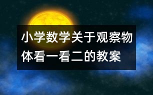 小學(xué)數(shù)學(xué)關(guān)于觀察物體：看一看（二）的教案 教學(xué)資料 教學(xué)設(shè)計(jì)