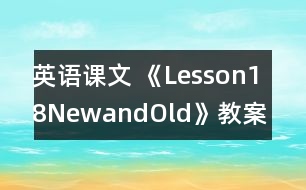 英語課文 《Lesson18NewandOld》教案 教學(xué)資料 教學(xué)設(shè)計(jì)