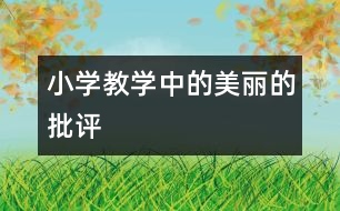 小學教學中的美麗的批評
