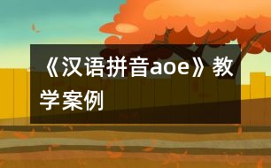 《漢語拼音a、o、e》教學案例