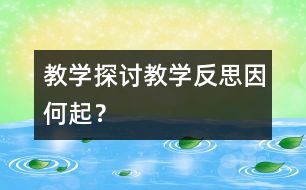 教學(xué)探討：教學(xué)反思因何起？