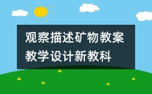 觀察、描述礦物教案 教學(xué)設(shè)計(jì)—新教科版四年級下冊科學(xué)教案