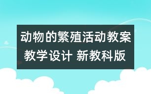 動物的繁殖活動教案 教學(xué)設(shè)計(jì) 新教科版四年級下冊科學(xué)教案
