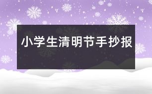 小學(xué)生清明節(jié)手抄報