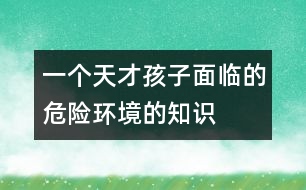 一個(gè)天才孩子面臨的危險(xiǎn)環(huán)境的知識