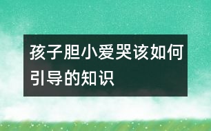 孩子膽小愛哭該如何引導的知識