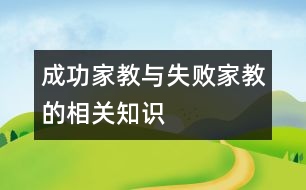 成功家教與失敗家教的相關(guān)知識
