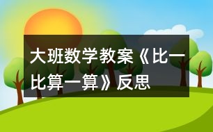 大班數(shù)學教案《比一比算一算》反思