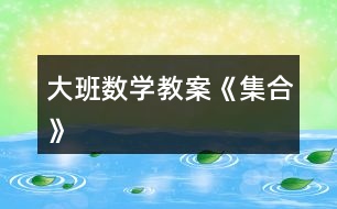 大班數(shù)學教案《集合》