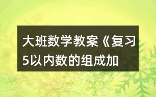 大班數(shù)學(xué)教案《復(fù)習(xí)5以內(nèi)數(shù)的組成、加減》反思