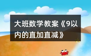 大班數(shù)學教案《9以內的直加直減》