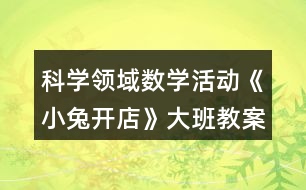 科學(xué)領(lǐng)域數(shù)學(xué)活動(dòng)《小兔開店》大班教案