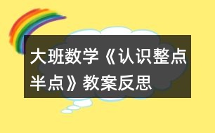 大班數(shù)學(xué)《認識整點、半點》教案反思