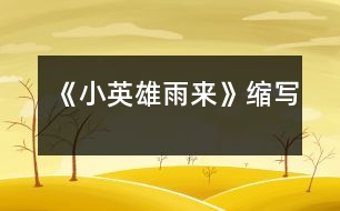 《小英雄雨來(lái)》縮寫