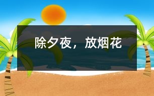 除夕夜，放煙花