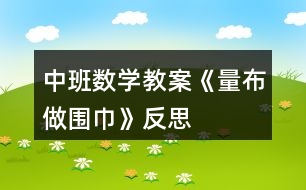 中班數(shù)學教案《量布做圍巾》反思