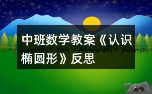 中班數(shù)學教案《認識橢圓形》反思