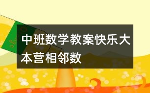 中班數(shù)學(xué)教案快樂(lè)大本營(yíng)（相鄰數(shù)）