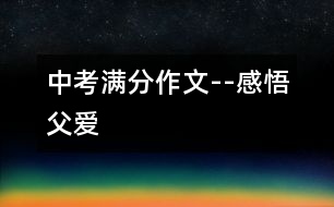 中考滿分作文--感悟父愛(ài)