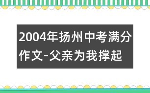 2004年揚州中考滿分作文-父親為我撐起一片藍(lán)天