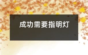 成功需要指明燈