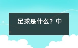 足球是什么？（中）