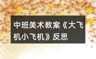 中班美術(shù)教案《大飛機、小飛機》反思