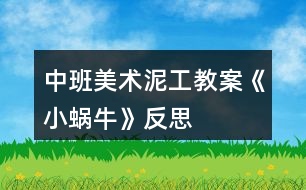 中班美術泥工教案《小蝸?!贩此?></p>
<h3>1、中班美術泥工教案《小蝸?!贩此?/h3><p><strong>【活動目標】</strong></p><p> 1、學習運用捏、團、搓、卷等技能用橡皮泥做蝸牛。</p><p> 2、感受泥工活動的樂趣。</p><p> 3、激發(fā)孩子喜歡小動物、愛護小動物的情感。</p><p> 4、引導幼兒能用輔助材料豐富作品,培養(yǎng)他們大膽創(chuàng)新能力。</p><p> 5、培養(yǎng)幼兒養(yǎng)成有序擺放工具、材料的習慣。</p><p><strong>【活動準備】</strong></p><p> 橡皮泥、火柴若干;課件;背景音樂;背景桌面。</p><p><strong>【活動過程】</strong></p><p> 1、看課件,引起幼兒興趣</p><p> ——先出示泥工蝸牛的身體,