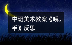 中班美術(shù)教案《哦，手》反思