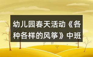 幼兒園春天活動《各種各樣的風箏》中班美術教案反思